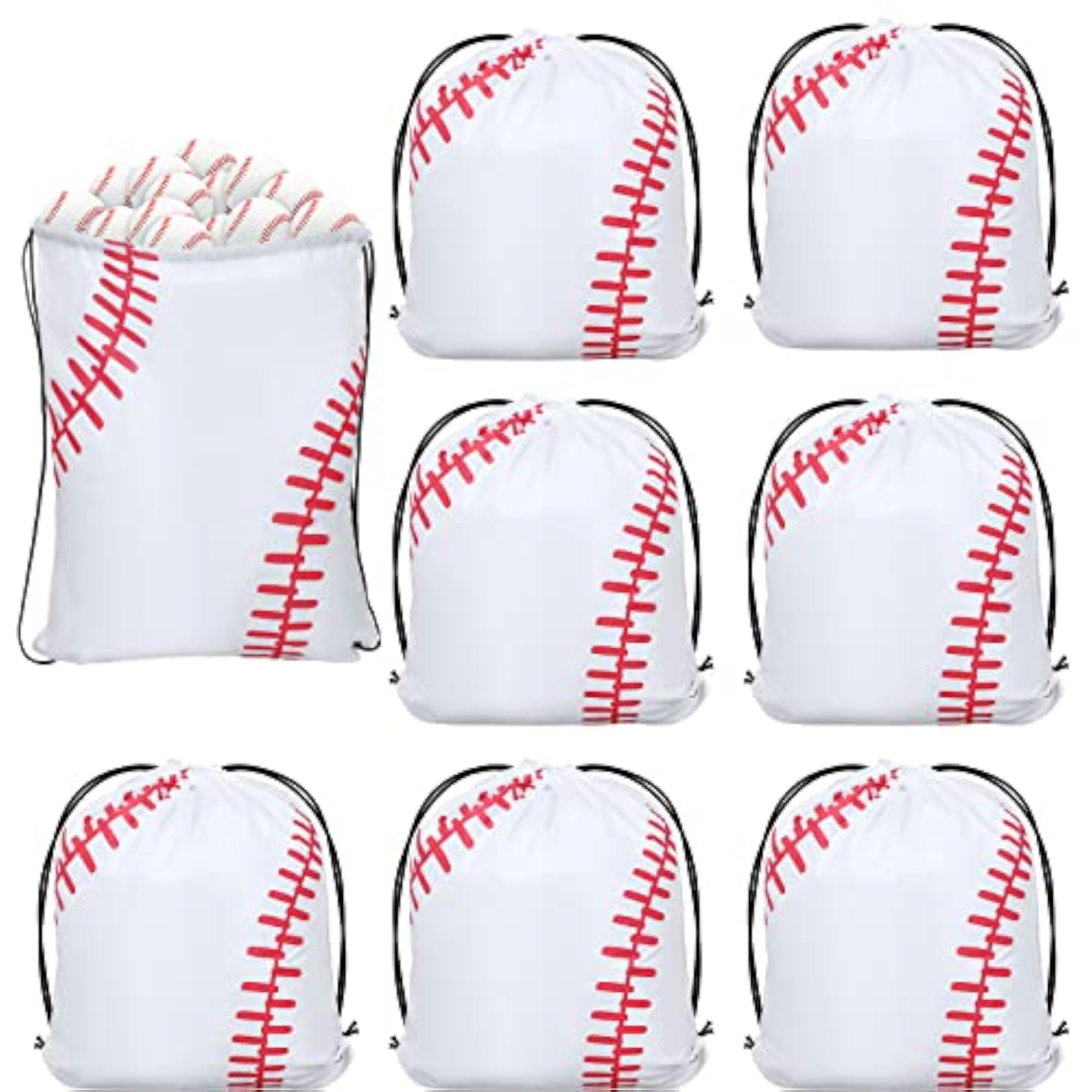 8 Pcs Sports Drawstring Bag Gift Backpack Set